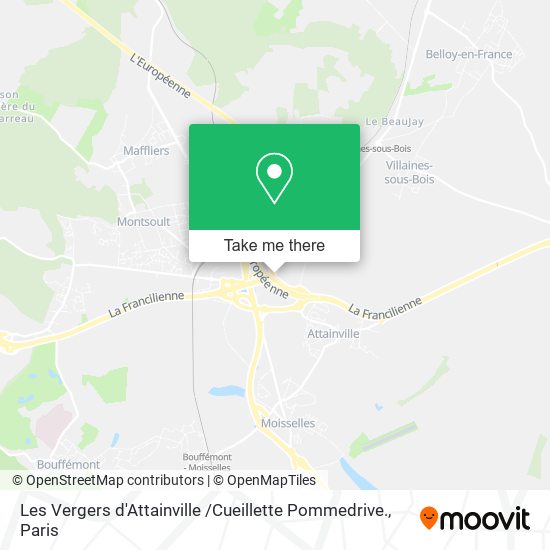 Les Vergers d'Attainville /Cueillette Pommedrive. map