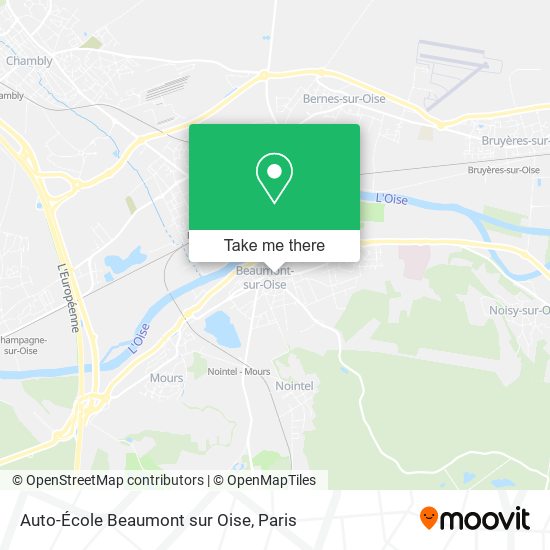 Mapa Auto-École Beaumont sur Oise