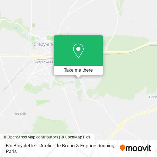 B'n Bicyclette - l'Atelier de Bruno & Espace Running map