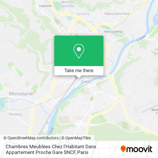 Chambres Meublées Chez l'Habitant Dans Appartement Proche Gare SNCF map