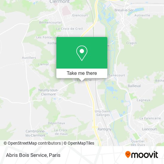 Abris Bois Service map