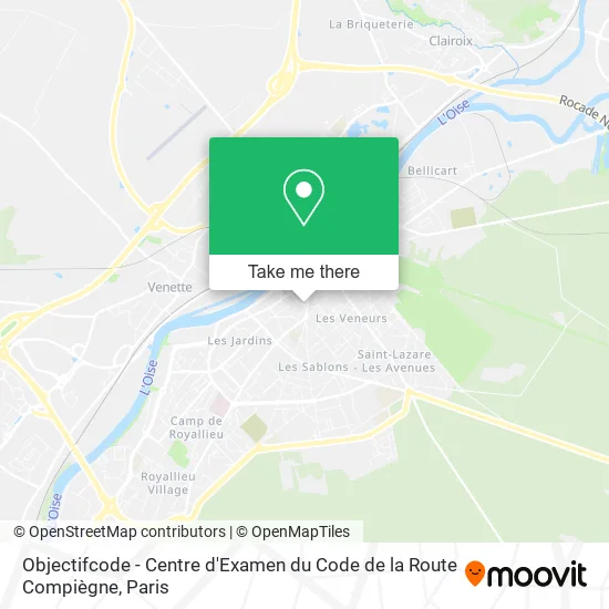 Objectifcode - Centre d'Examen du Code de la Route Compiègne map