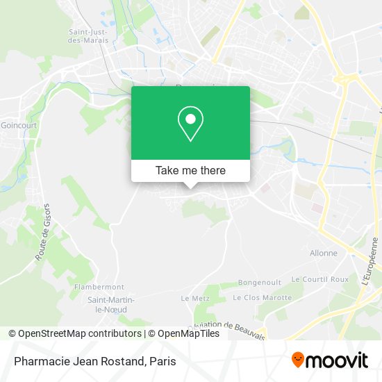 Mapa Pharmacie Jean Rostand