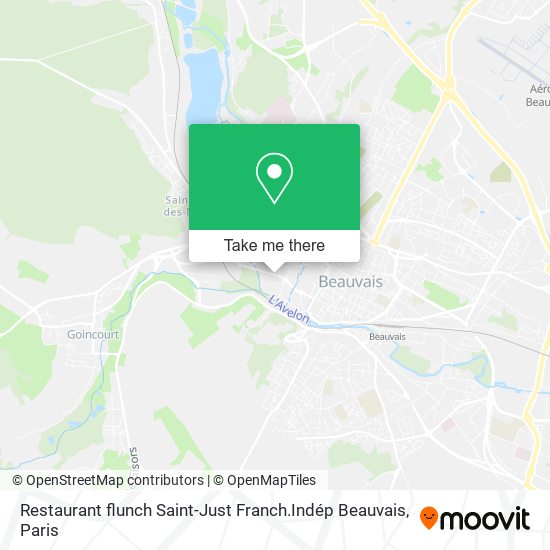 Restaurant flunch Saint-Just Franch.Indép Beauvais map