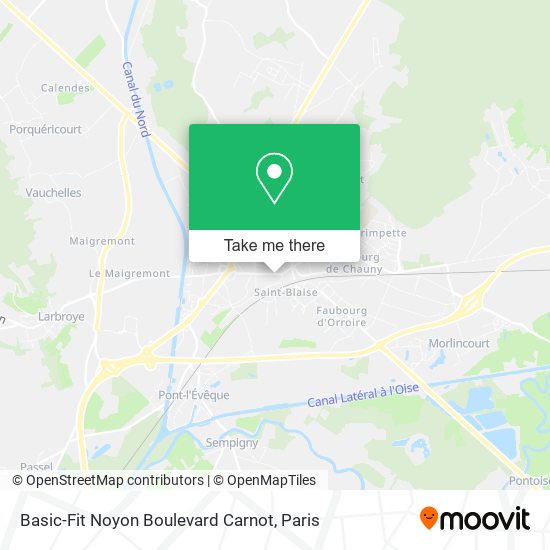 Mapa Basic-Fit Noyon Boulevard Carnot