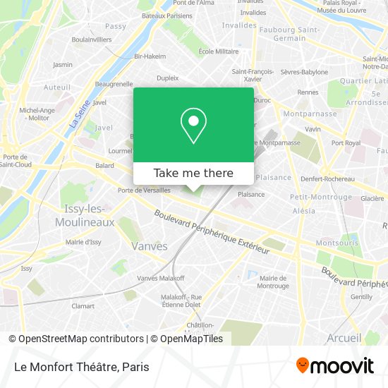 Mapa Le Monfort Théâtre