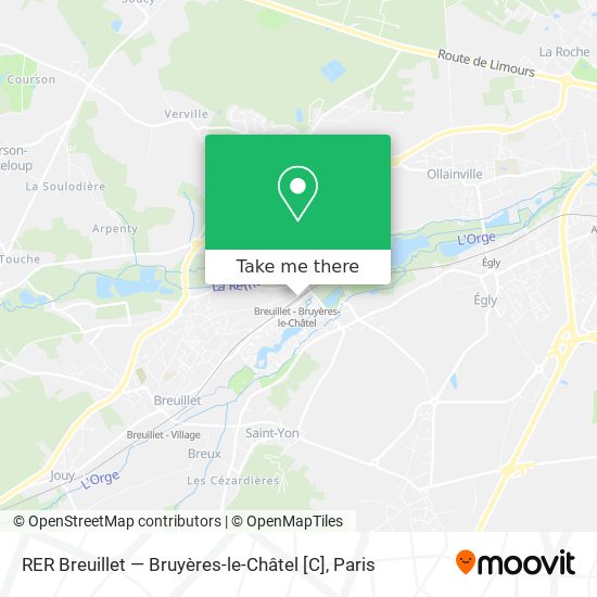 RER Breuillet — Bruyères-le-Châtel [C] map