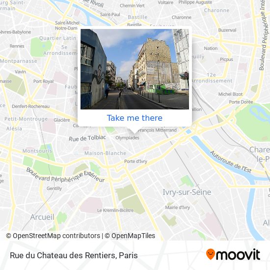 Rue du Chateau des Rentiers map