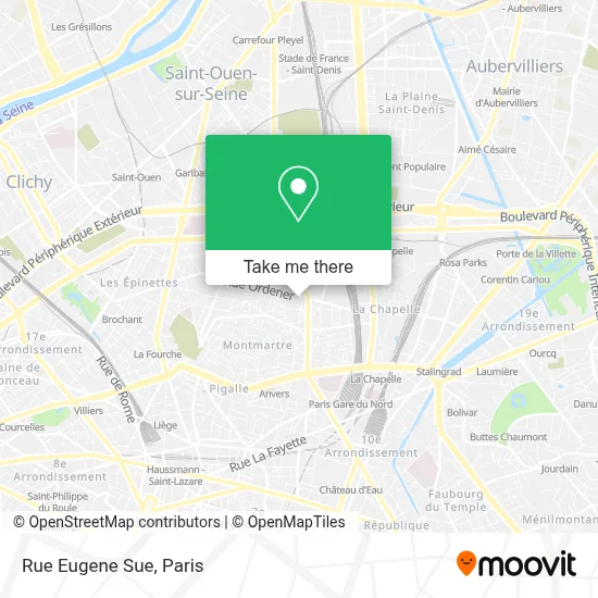 Rue Eugene Sue map