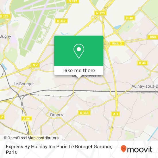 Express By Holiday Inn Paris Le Bourget Garonor map
