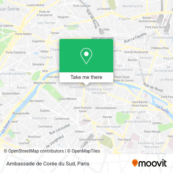 Ambassade de Corée du Sud map