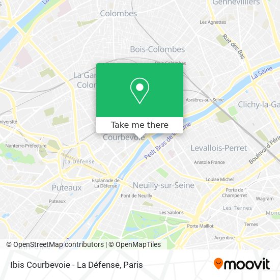 Ibis Courbevoie - La Défense map