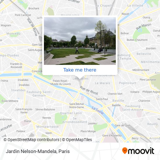Jardin Nelson-Mandela map