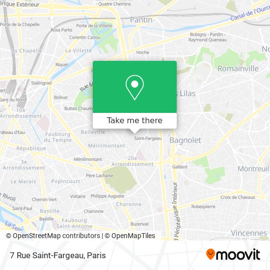 Mapa 7 Rue Saint-Fargeau