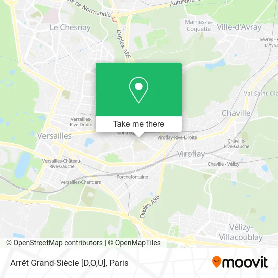 Arrêt Grand-Siècle [D,O,U] map