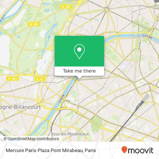 Mercure Paris Plaza Pont Mirabeau map