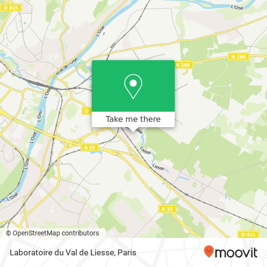 Mapa Laboratoire du Val de Liesse