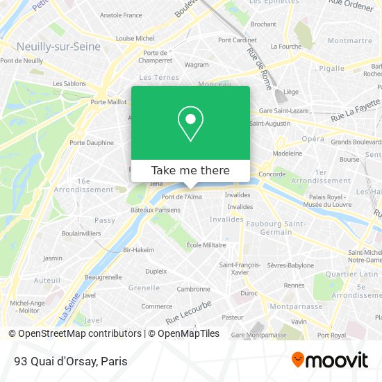 Mapa 93 Quai d'Orsay