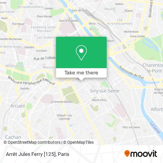 Arrêt Jules Ferry [125] map