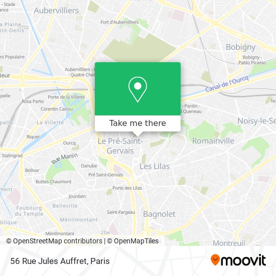 Mapa 56 Rue Jules Auffret