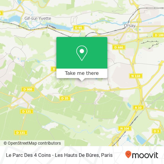 Le Parc Des 4 Coins - Les Hauts De Bûres map