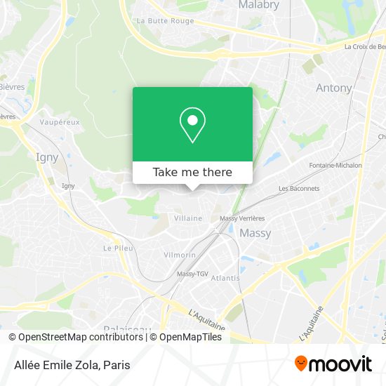 Mapa Allée Emile Zola