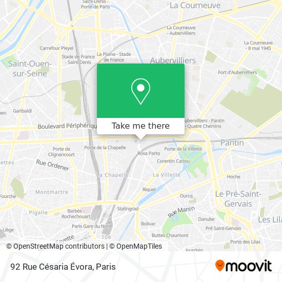 Mapa 92 Rue Césaria Évora
