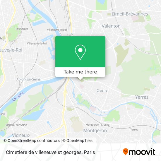 Cimetiere de villeneuve st georges map