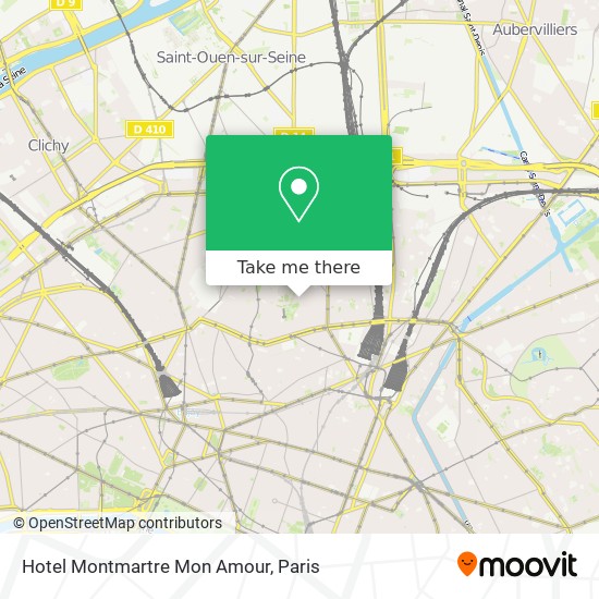 Mapa Hotel Montmartre Mon Amour