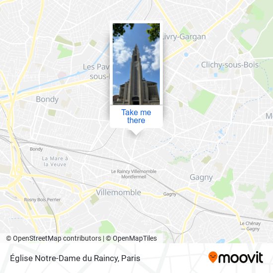 Mapa Église Notre-Dame du Raincy