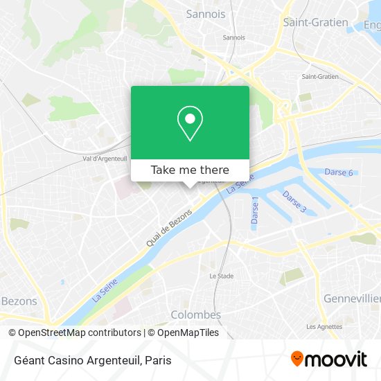 Géant Casino Argenteuil map