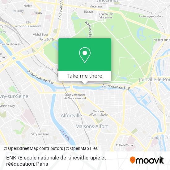 ENKRE école nationale de kinésitherapie et rééducation map