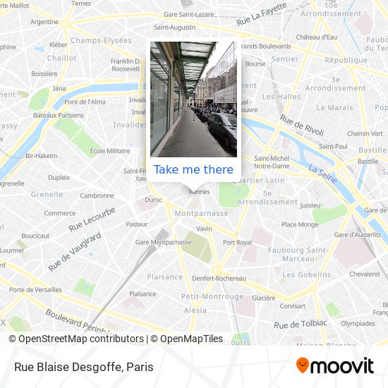 Mapa Rue Blaise Desgoffe