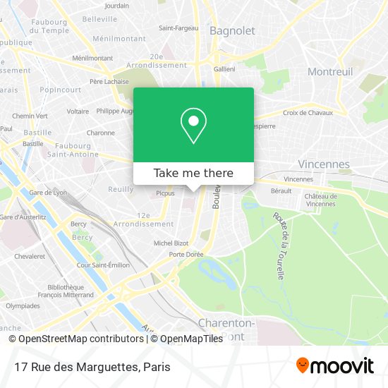 Mapa 17 Rue des Marguettes