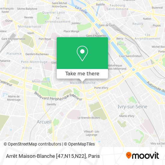 Arrêt Maison-Blanche [47,N15,N22] map