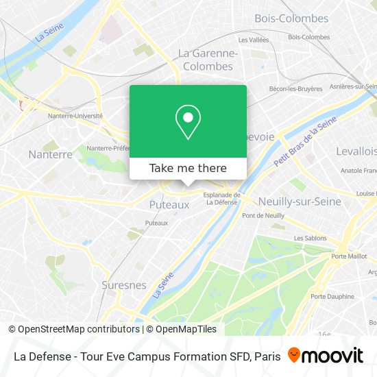 La Defense - Tour Eve Campus Formation SFD map