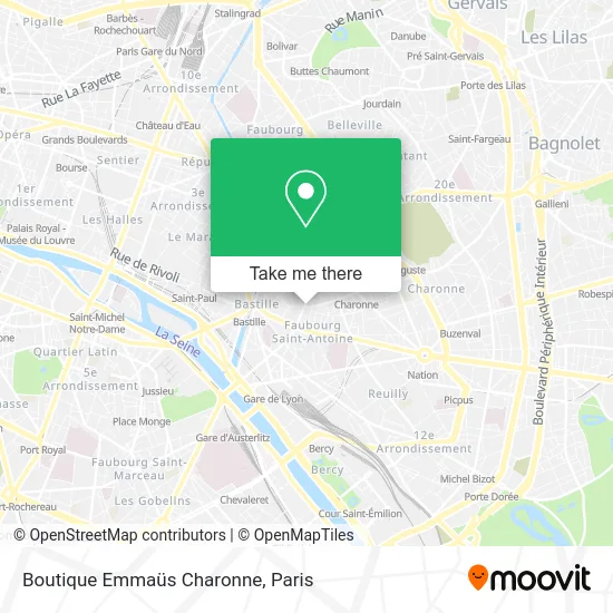 Boutique Emmaüs Charonne map