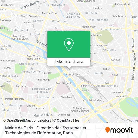 Mairie de Paris - Direction des Systèmes et Technologies de l'Information map