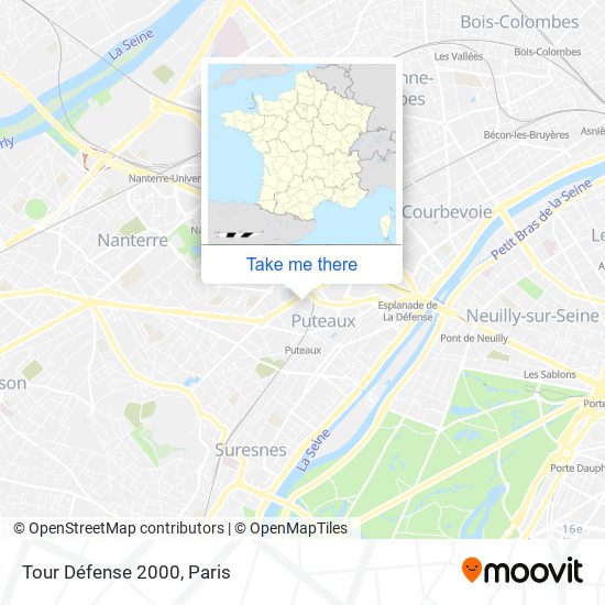 Mapa Tour Défense 2000