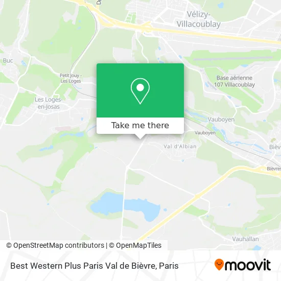 Best Western Plus Paris Val de Bièvre map