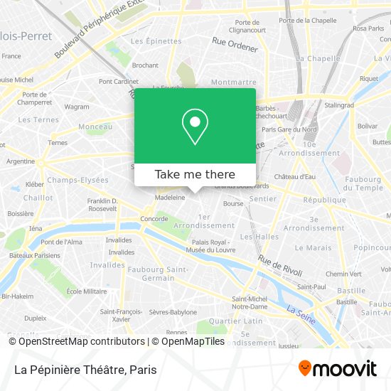 La Pépinière Théâtre map