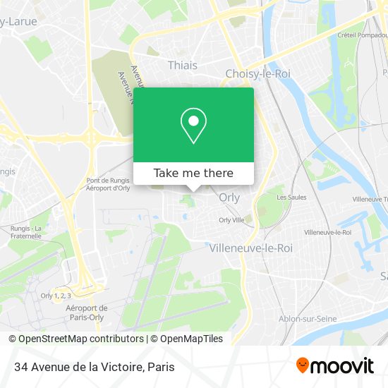 Mapa 34 Avenue de la Victoire