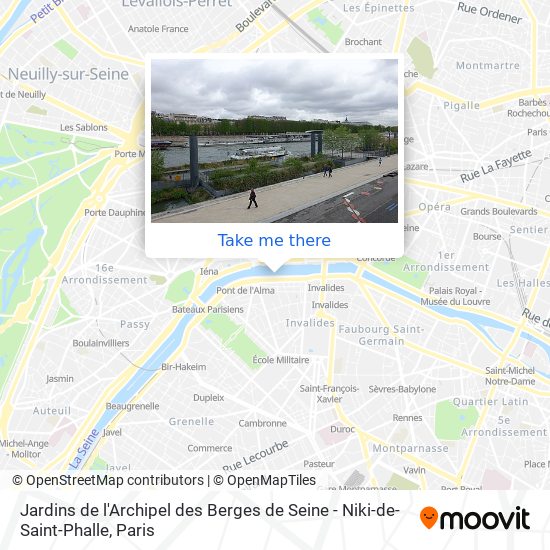 Jardins de l'Archipel des Berges de Seine - Niki-de-Saint-Phalle map