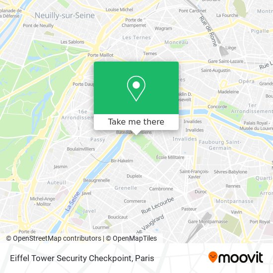 Eiffel Tower Security Checkpoint map