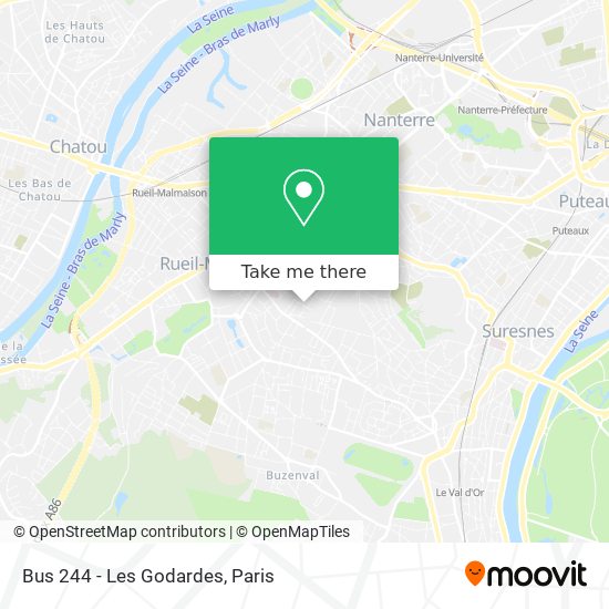 Bus 244 - Les Godardes map