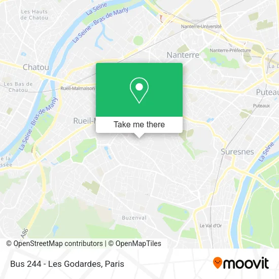 Bus 244 - Les Godardes map