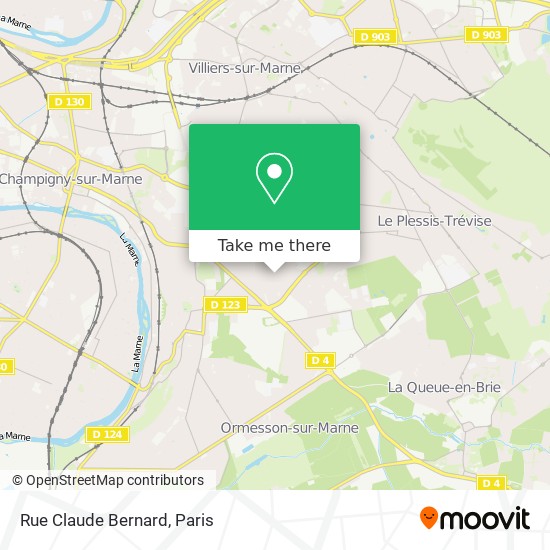 Mapa Rue Claude Bernard
