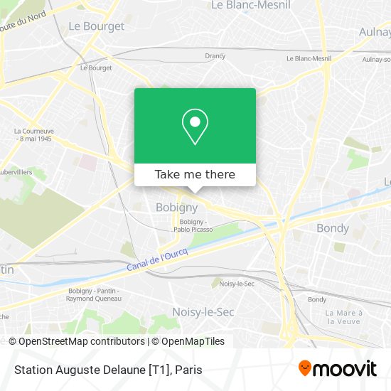 Station Auguste Delaune [T1] map