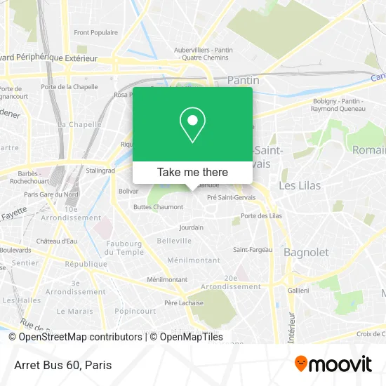 Arret Bus 60 map