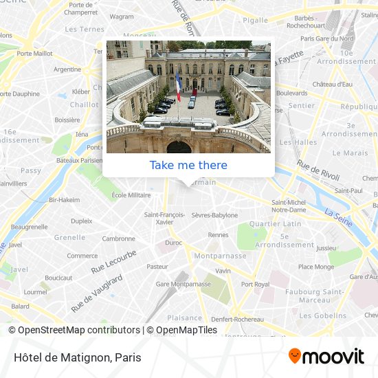 Mapa Hôtel de Matignon